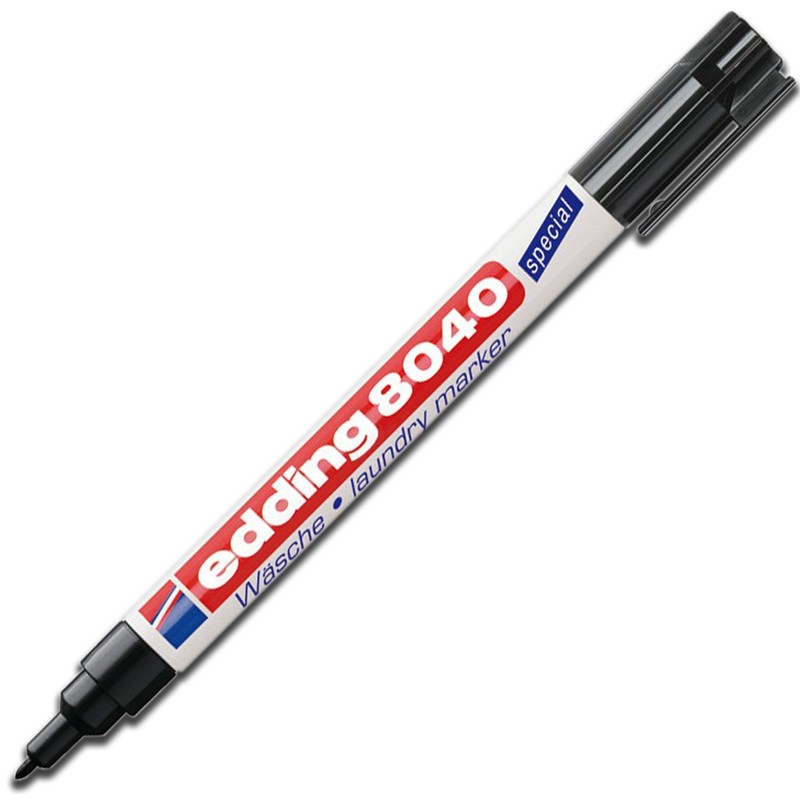 Laundry Marker E-8040 Round Tip Approx. 1.0 mm Black Pack