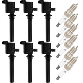 OCPTY 6 ignition coils with 6 iridium Spark Plugs fits DG513 DG500 FD502 for ford for Mazda for Mercury 500 Freestyle for Mariner Taurus Escape Tribute Sable Montego