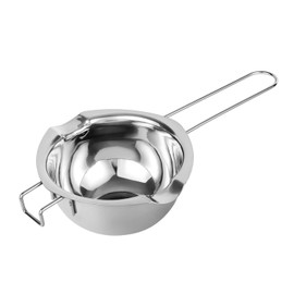 Double Boiler Pot, Stainless Steel Melting Bowl for Melting Chocolate, Candy, Butter, Cheese, Caramel and Soap, Wax Making 400ML/13oz Capacity