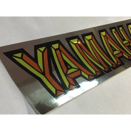 Yamaha Vintage YAMAHA Metallic Chrome Foil Sticker Decal Transfer Label Motorcycle Bike