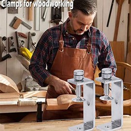 LEWITORS Pack of 2 High Performance Metal Clamps, C Clamp, Woodworking Clamp with Wide Jaw Openings (120 mm)