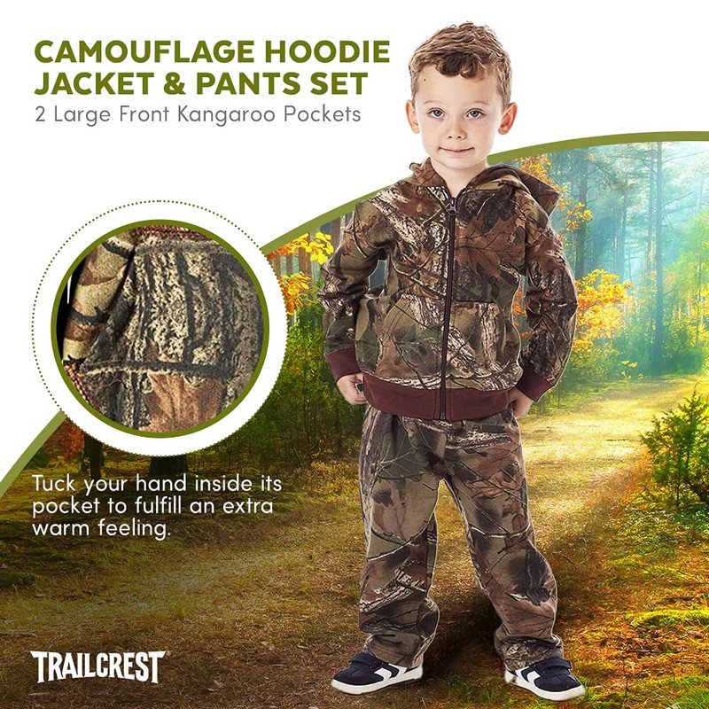 TrailCrest by Treel - Conjunto de sudadera de algodón con