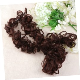 Ipetboom 2pcs Wavy Curly Messy Bun Hair Extensions Donut Chignon Hairpiece for Women Natural-looking Twining Hair Piece for and Volume