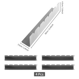 Hydrogarden BBQ Skewers Rack for 6 Skewers. Made from Stainless Steel Metal. Rack Length 30cm, Height 4cm, Base Width 3.5cm (4PACK)