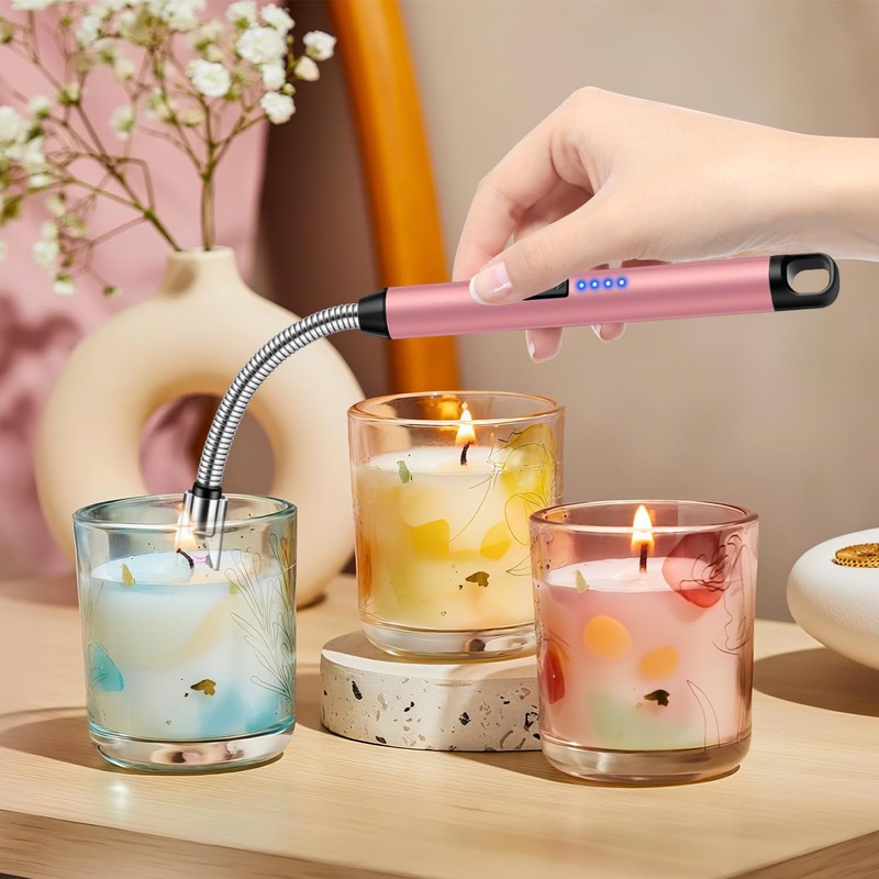 Upgraded 2 Pack Electric Candle Lighter with 360° Flexible Neck