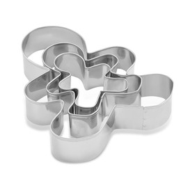 Dr. Oetker Plätzchen-Ausstecher Set Lebkuchenmann, Gingerbread Man Ausstechformen aus Edelstahl, Ausstecher für Kekse und Fondant in unterschiedlichen Größen, Menge: 1 x 3er Set