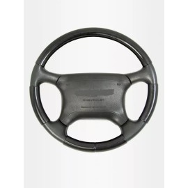 Unbranded STEERING WHEEL COVER, BLACK WOOD GRAIN, Universal Snap-on Designed