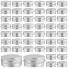 MUKLEI 48 PCS 15 ml Aluminium Tins with Lids, Round