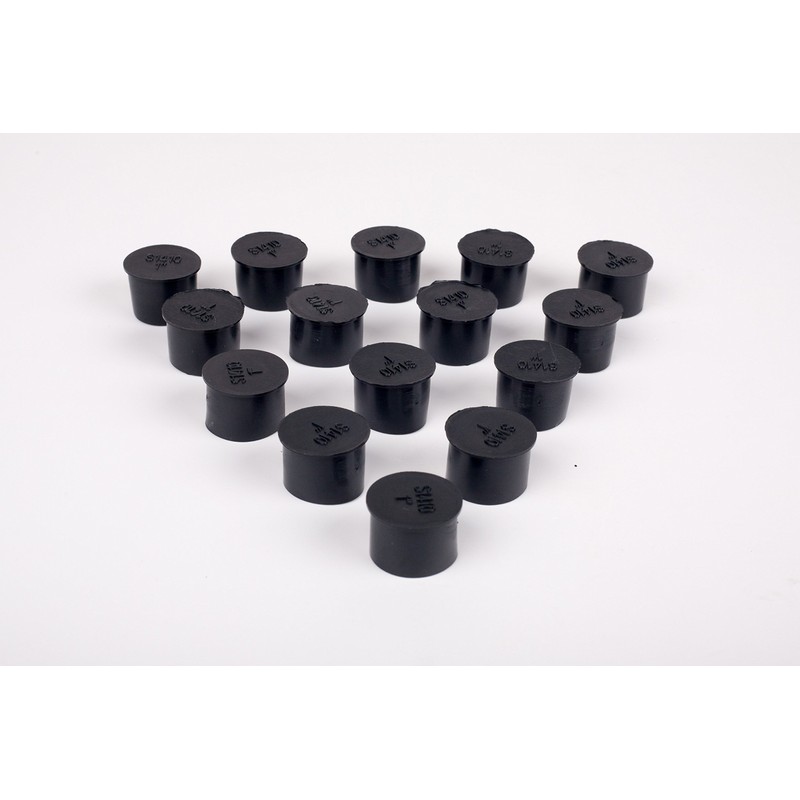 Pool Fence Hole Cover Deck Patio Ground Caps (15, Black)