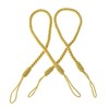 YINETTECH 2-Piece Tiebacks Rope Holder Curtains Decorative Cord Gold