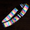 VET GOODS HEAVY DUTY REFLECTIVE BELT (Rainbow), Rainbow, Adjustable