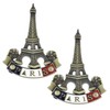 2Pcs 3D Metal Fridge Magnet Eiffel Tower Paris France Souvenir