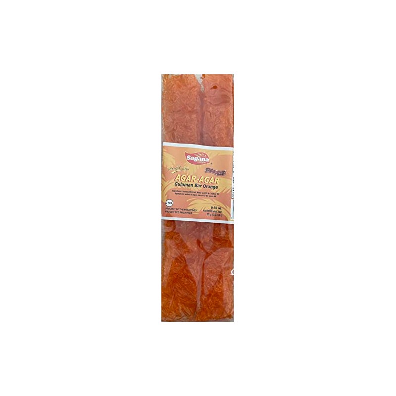 AGAR AGAR GULAMAN ORANGE BAR BY SAGANA 0.7 oz
