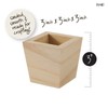 Plaid Wood Unfinished Square Planter, 3" x 3" x 3"
