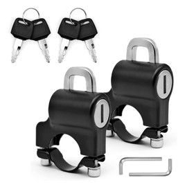 2Pcs High Security Handlebar Tubing Scooter Lock Durable Motorbike Helmet Accessories Lock Anti-Aging Handlebar Tubing Scooter Lock for Motorcycle Bike