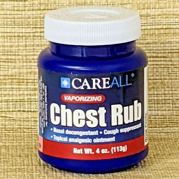 CareAll, Vaporizing Chest Rub, Decongestant Cough Suppressant Topical Ointment