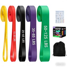 Pull Up Assistance Bands, 5 Levels Resistance Bands for Working Out, Exercise Bands Resistance for Men & Women, Pull Up Bands for Body Training, Muscle Building, Physical Therapy, Home & Gym Fitness