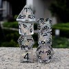Haxtec Clear DND Dice Set 7 Pieces Filled Resin Polyhedral