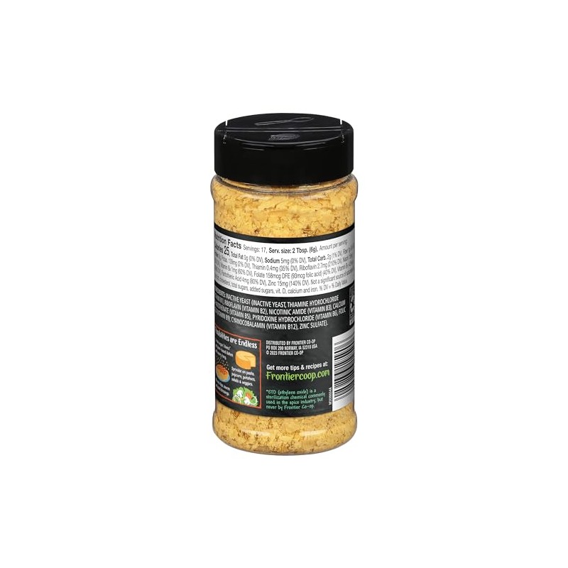 Frontier Co-op Premium Nutritional Yeast Flakes, 3.6 oz. - Vegan,