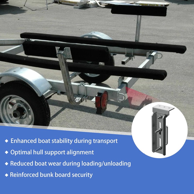 JNDO 8" Boat Trailer Bunk Brackets 4 Pcs Swivel Top
