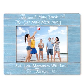 HUKINE Beach Coastal Picture Frame 4x6, Gifts for Ocean Lovers, Beach Trip Vacation Gifts, Beachy Room Decor, Nautical Coastal Picture Photo Frames for Tabletop Desk Decor