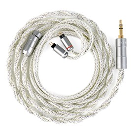 [KBEAR HunYuan] Yinyoo 2-Pin 0.14 inch (3.5 mm) Replacement Earphone Cable, 2 x 173 Core Upgrade Cable, Uses 4 Mixed Conductors of Pure Silver, Monocrystalline Copper, Alloy Copper, Silver Plated Wire