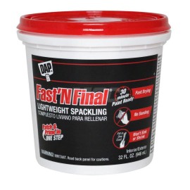 DAP. DAP 12142 One Step Fast 'N Final Lightweight Spackle, White, 32 oz