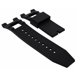 Ewatchparts 28mm Silicone Rubber Watch Band Strap Compatible With Invicta Subaqua Noma IIi 0927 5517 Black