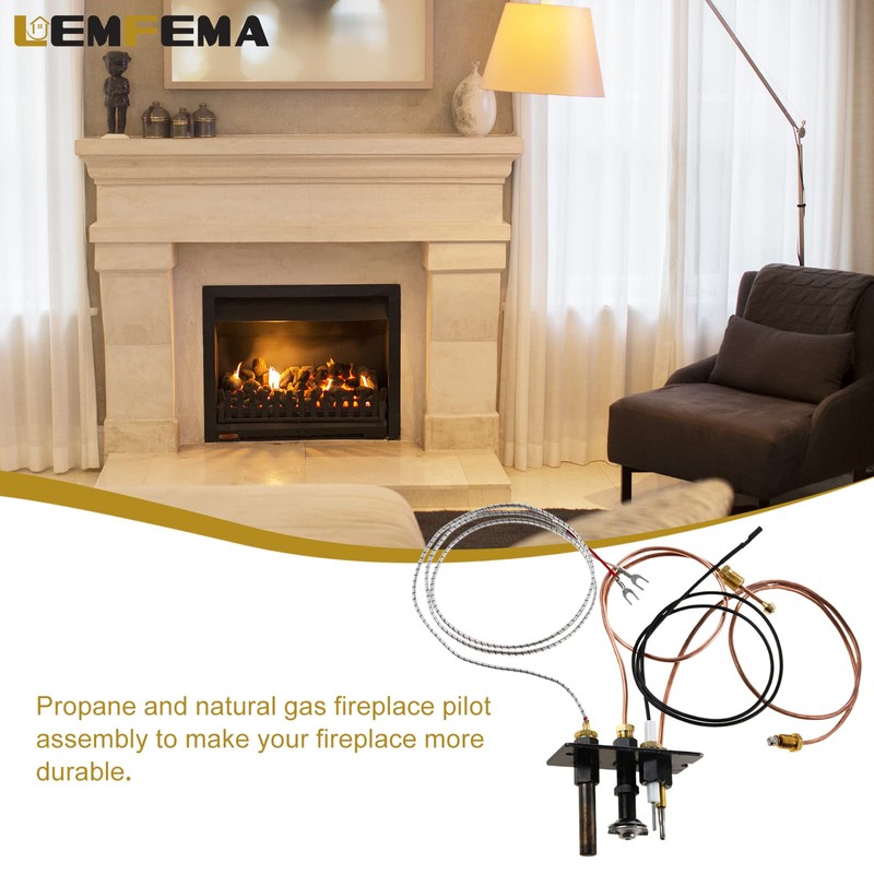 Lemfema 10002265 Propane and Natural Gas 3 Way Pilot Assembly