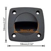 LEQMG Black Nylon Flush Pull Recessed Sliding Door Handle Square