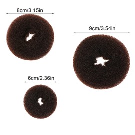 Penta Angel Donut Hair Bun Maker 6Pcs Hair Donut Bun Magic Chignon Updo Hair Styling Accessories for Women Girls Long Curly Thick Hair (Brown)