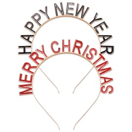 YAHPERN Christmas Headbands for Women Xmas Tree Reindeer Hairbands Happy New Year Snowflake Hairbands Holiday Gifts