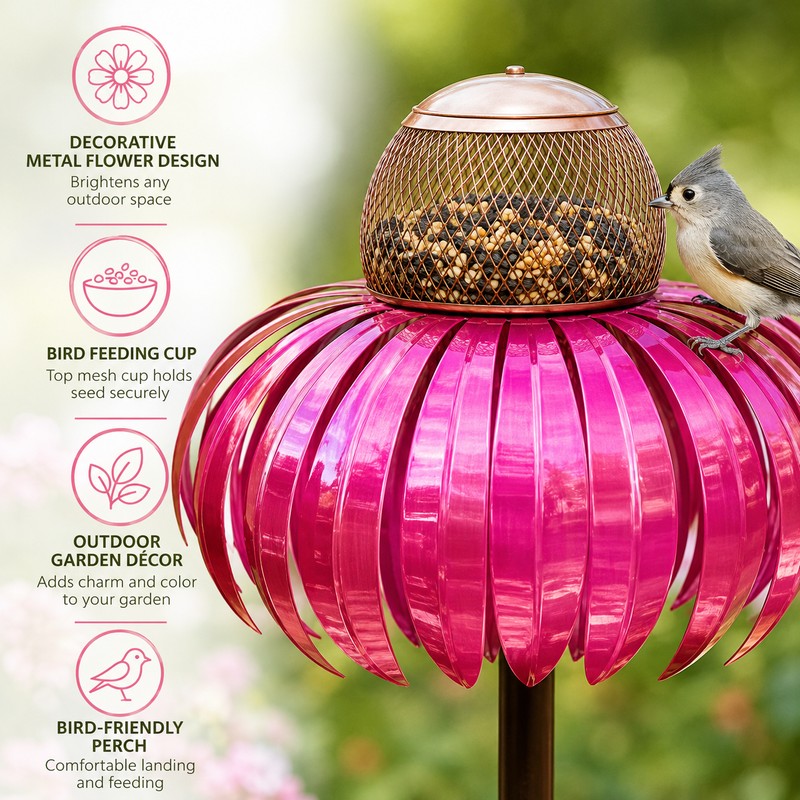 Vertical Bird Feeder for Backyard Bird Watching – Iron Hanging