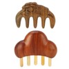 2Pcs Meridians Comb 5 Tooth Portable Sandalwood Rosewood for Head
