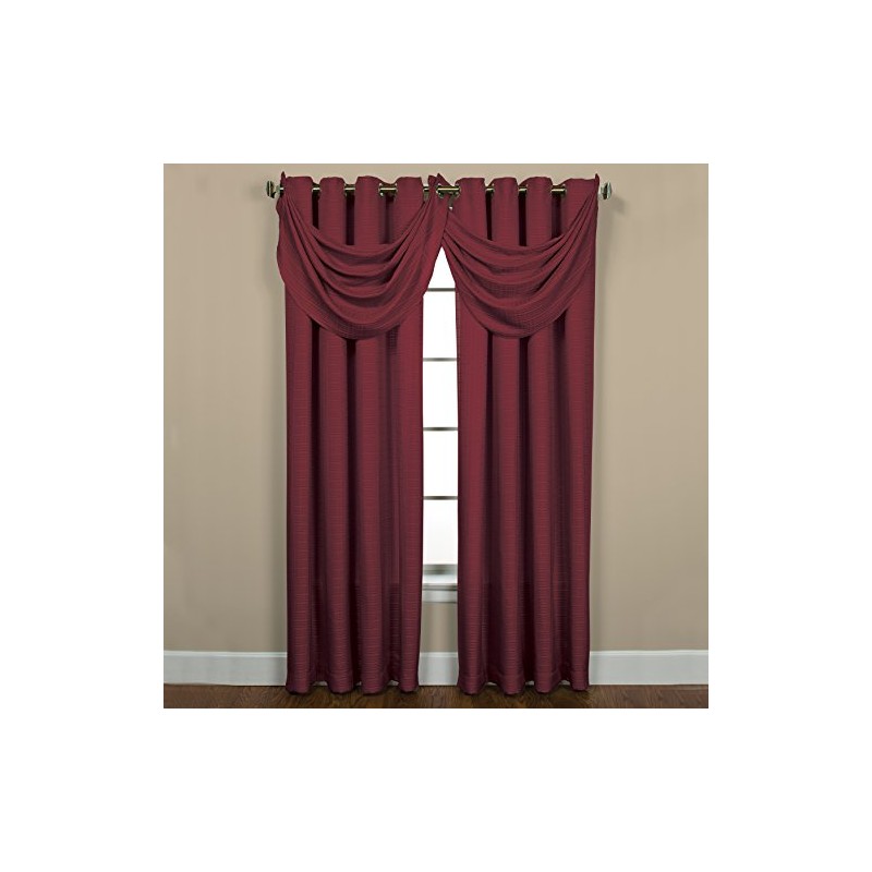 SKL Home Sutton Window Valance,18x38, Bordeaux