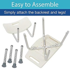 Homecraft Aluminium Shower Stool, Circular Seat, 50.8-61cm