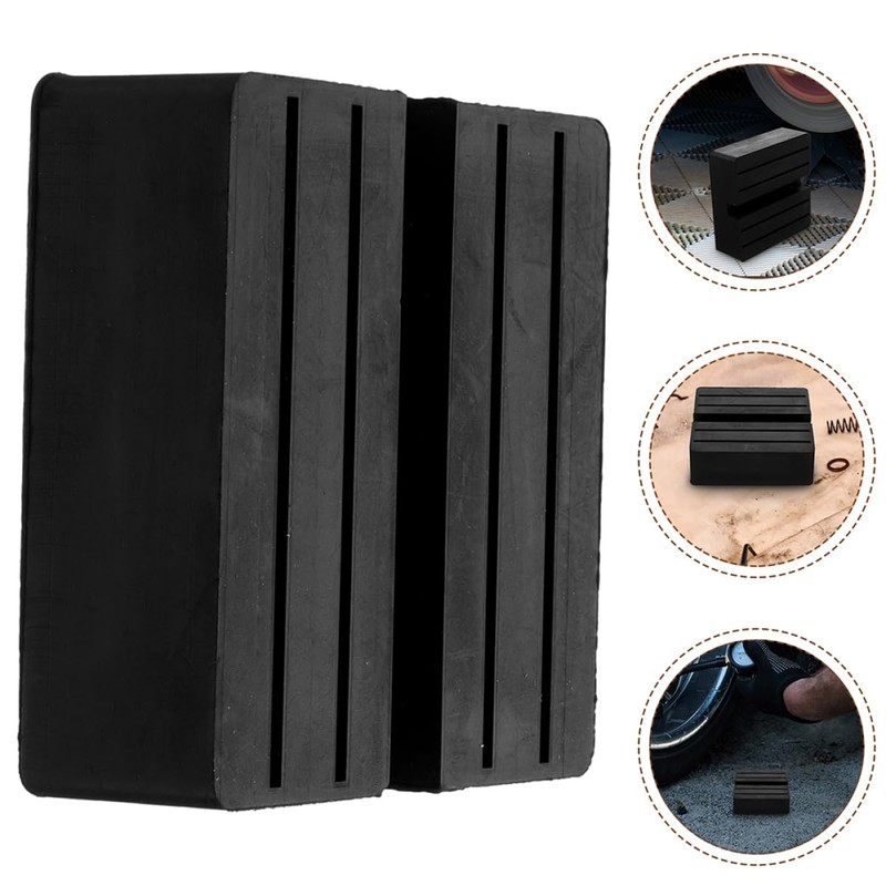 SUPVOX 2pcs High-Class Rubber Jack Stand Pad Jack Block for