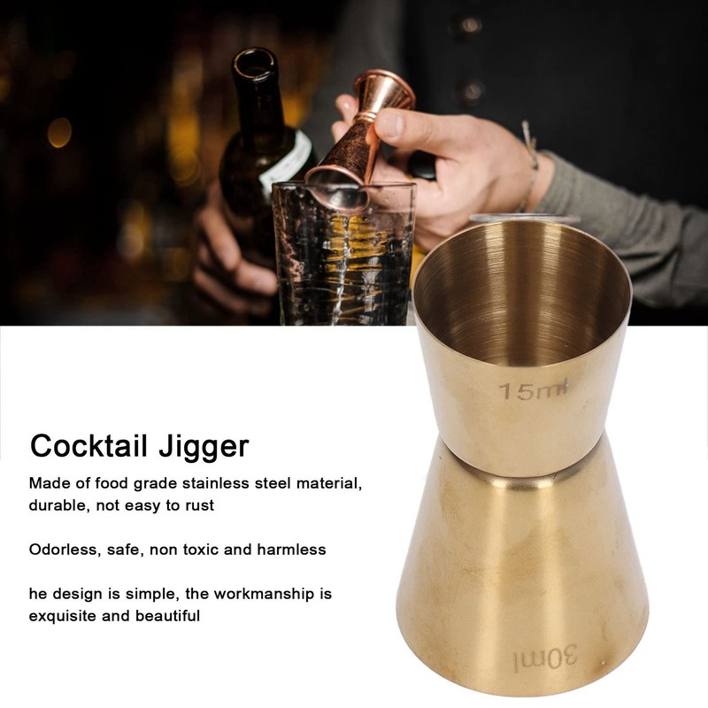 Tissting 2Pcs Double Head Cocktail Jigger, Stainless Steel Measure Jigger