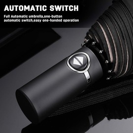 DORRISO Strongest Windproof Travel Umbrella Automatic Folding Rain Umbrella Portable Compact Superior Business Durable Premium Handle for Mens Womens Umbrellas Fits Car & Backpack