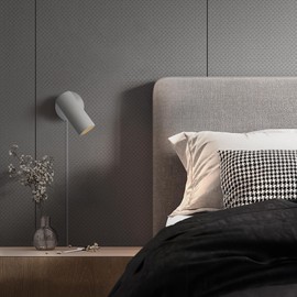 Aisilan Spotlights Indoor, LED Wall Spotlight Plug in with Switch, Adjustable Uplights for Wall Lighting, 12W COB 3000K CRI97 Aluminum Spot Light for Artwork, Ceiling, Floor, White