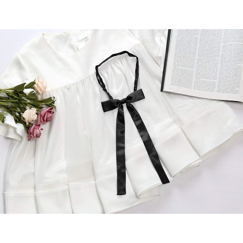 Allegra K School Ribbon, Uniform Ribbon, Ribbon Tie, Solid Color,