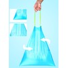 100pcs Small Tear-Free Drawstring Trash Bags 1.1 Mil Thick 4