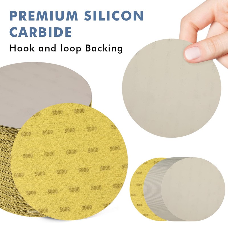 6 Inch 25 PCS 5000 Grit Sanding Disc Wet Dry