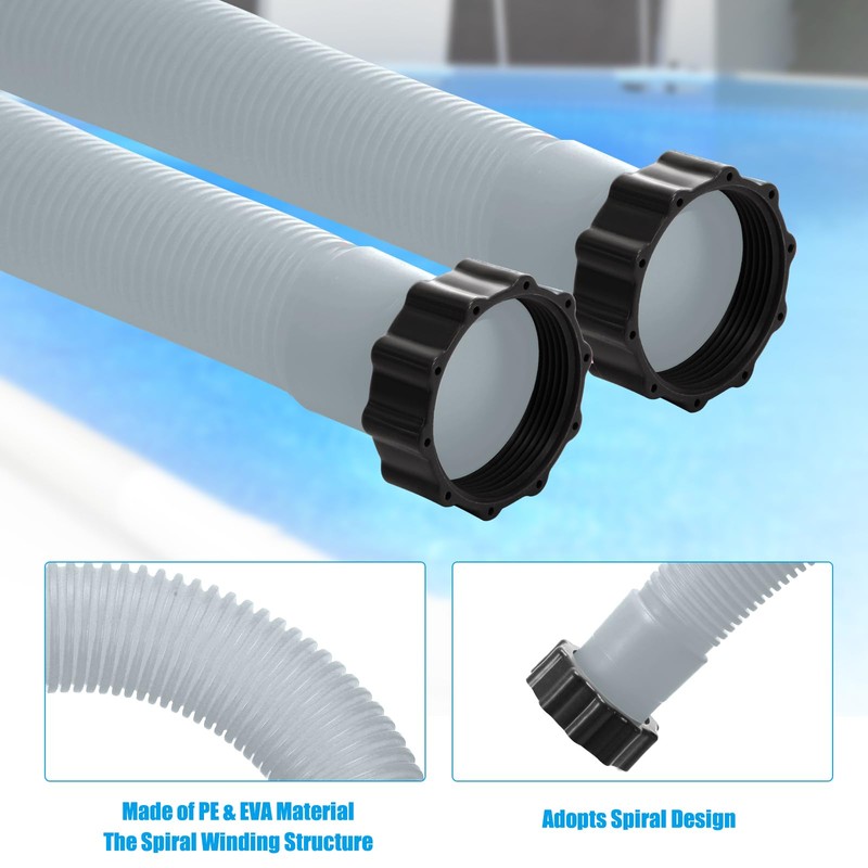 eBoot 2 Pcs 29060e Above Ground Pool Hoses 1.5" Diameter
