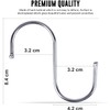 S Hooks for Hanging Clothes (10 Pack), Stainless Steel S