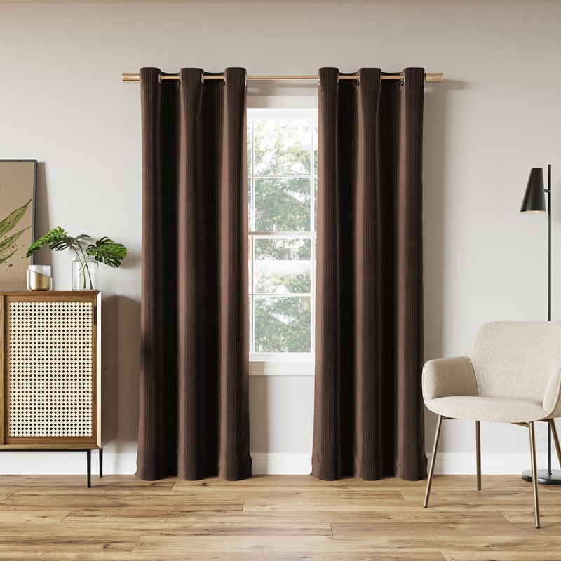 Sun Zero Scarlett 2-Pack Pleated Velvet Noise Reducing Blackout Grommet
