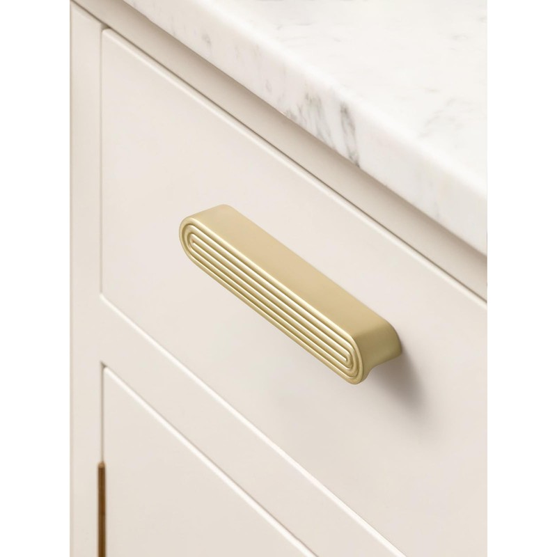 JIASENBAO 10 Pack Gold Cabinet Pulls 5" Hole Center Brushed