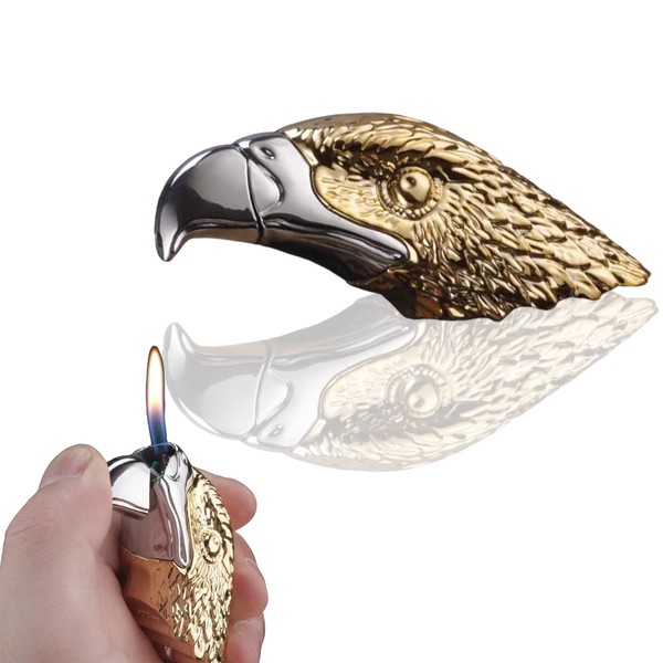 YCDSSM Eagle Head Lighter,Metal Lighter,Jet Torch Lighter,Creative Refillable Soft Flame
