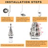Rotating Silver Metal Tree Candle Holder - Spinning Tea Lights