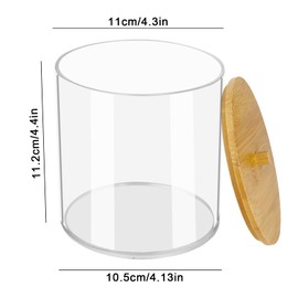 Laundry Detergent Storage, Acrylic Laundry Pods Storage Container, Bathroom Laundry Powder Storage With Bamboo Lid, Laundry Storage Containers for Washing Pods,Bath Bombs,Scent Booster